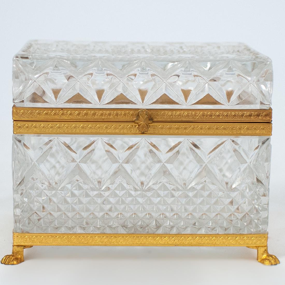 Antique Cut Crystal and Gilt Bronze Lidded Box (1 of 4)