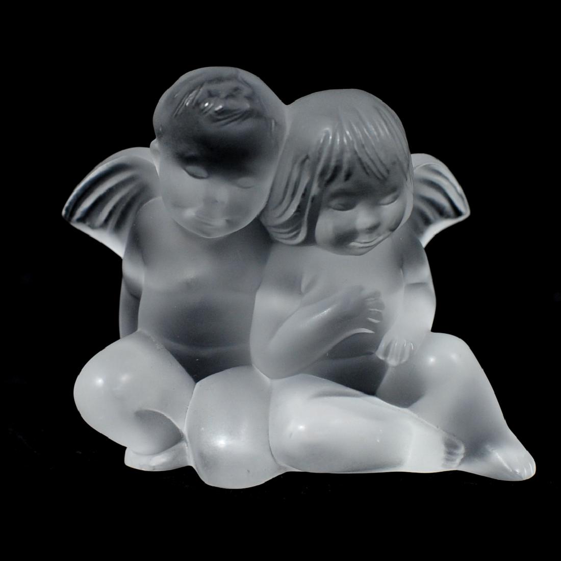 Lalique Crystal Cherubs Figurine (1 of 3)