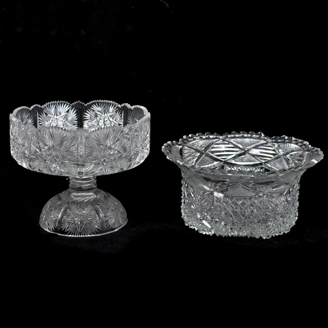 (2 Pc) American Brilliant Cut Glass Table Articles (1 of 7)