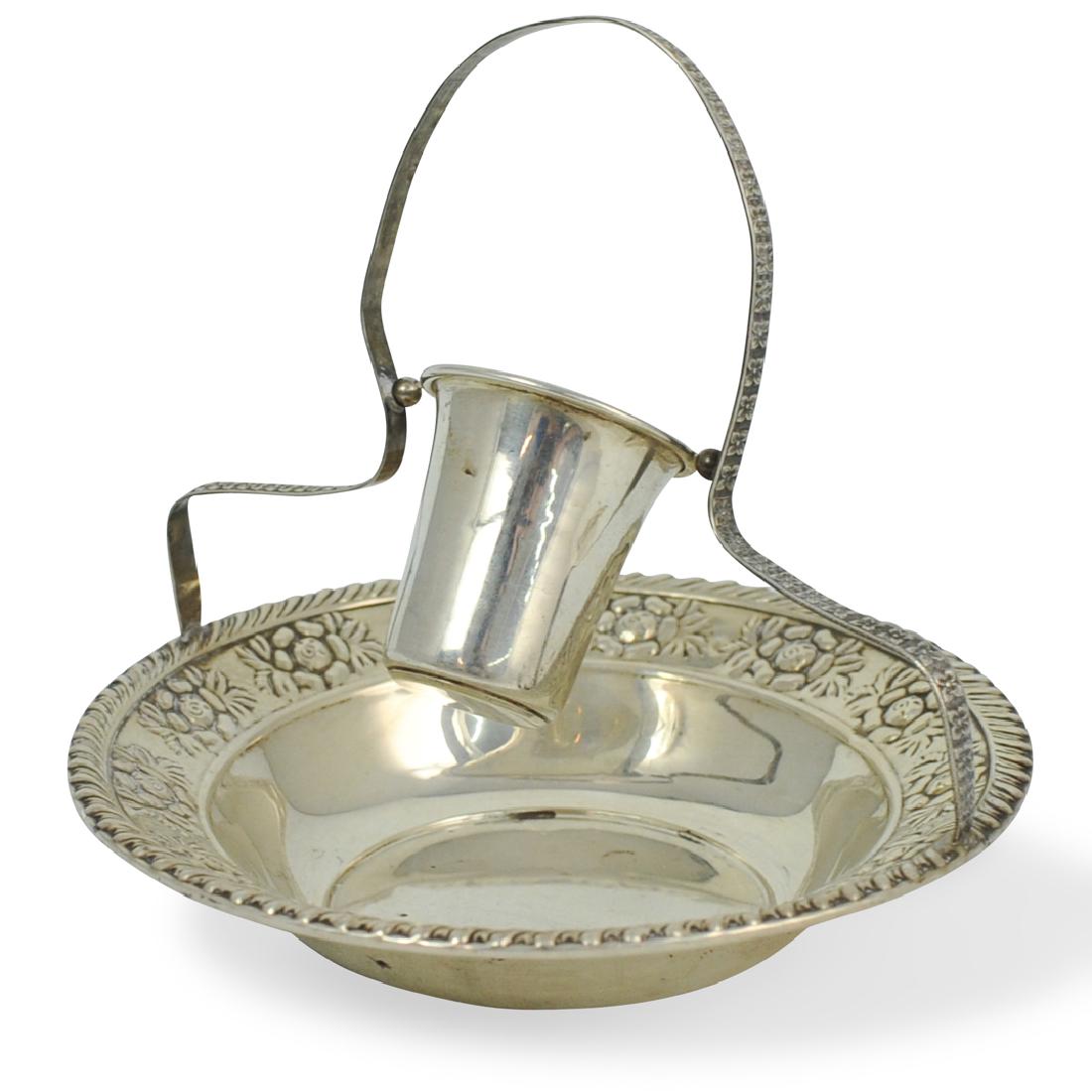 Sterling Silver Candy Dish with Handle (1 of 4)