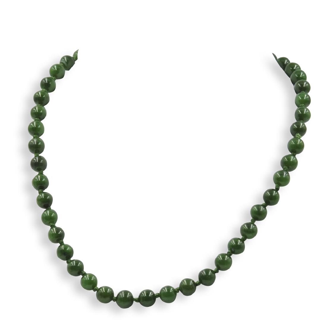 Sterling Silver and Jade Necklace (1 of 4)