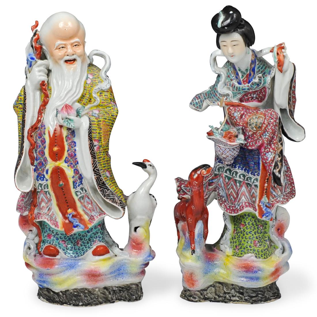 Pair of Chinese Porcelain Figurines (1 of 8)