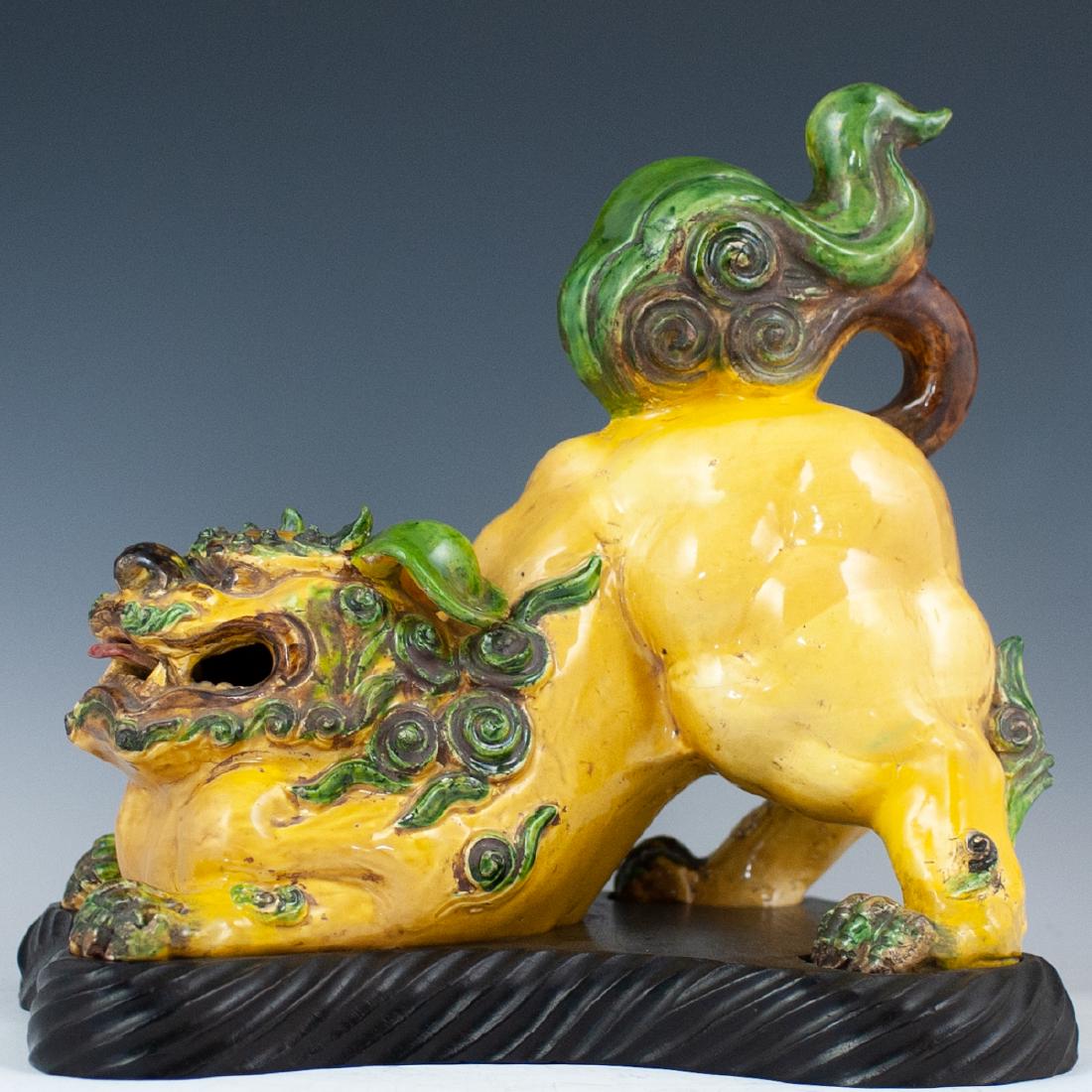 Antique Chinese Sancai Glazed Foo Dog (1 of 5)