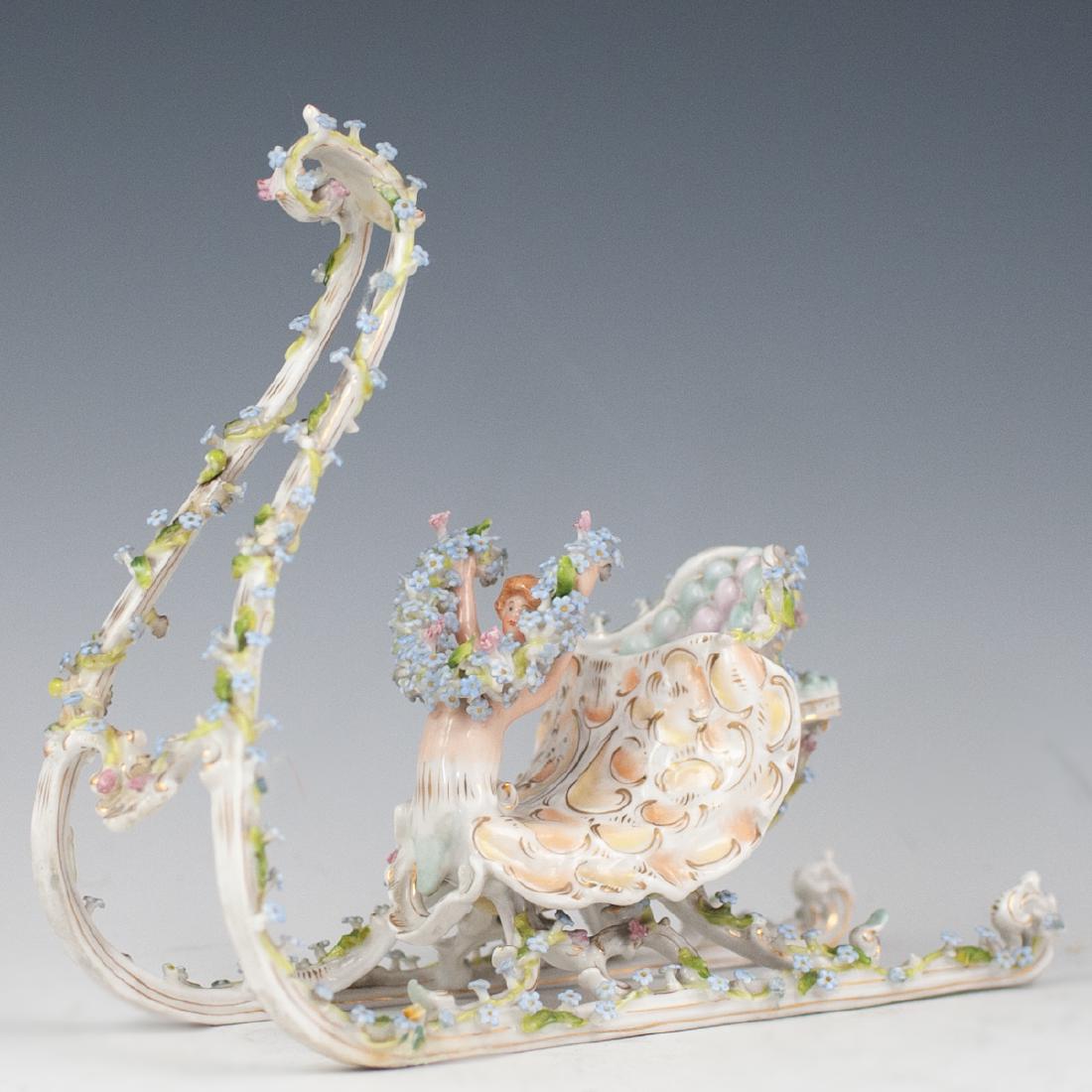 Antique Continental Porcelain Figural Sleigh (1 of 4)