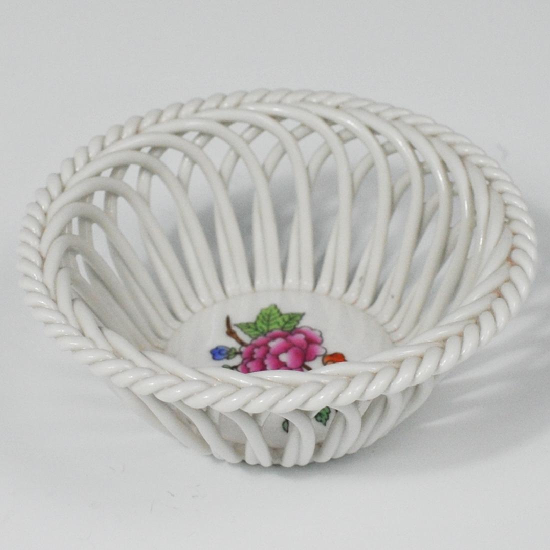 Herend Floral Reticulated Basket (1 of 3)