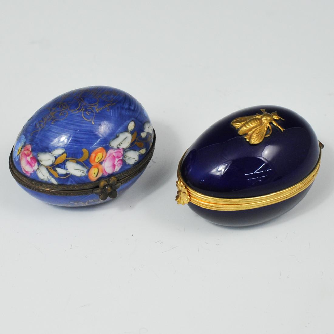 (2 Pc) Limoges Porcelain Egg Pill Boxes (1 of 4)