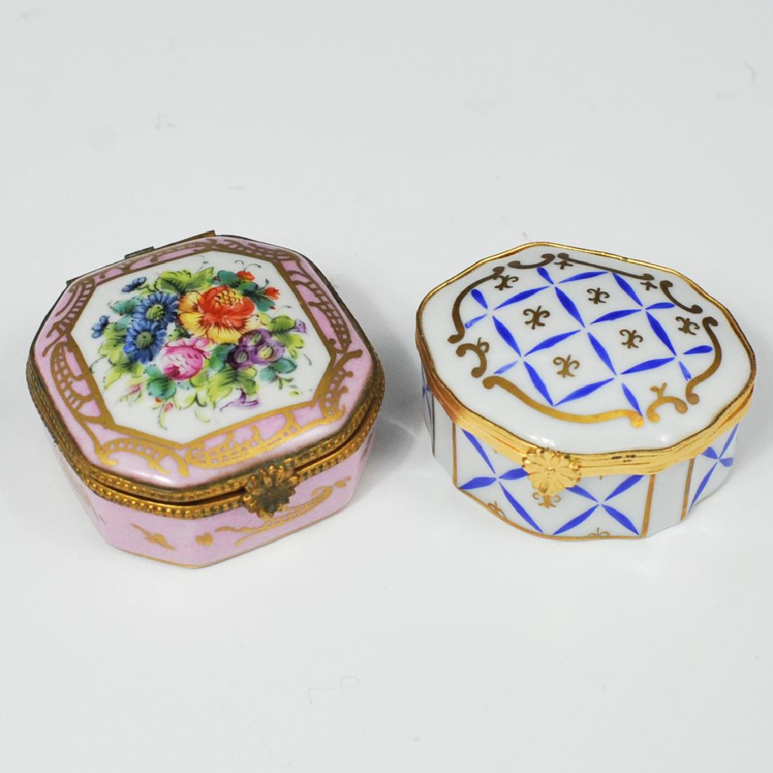 (2 Pc) Limoges Porcelain Trinket Boxes (1 of 4)