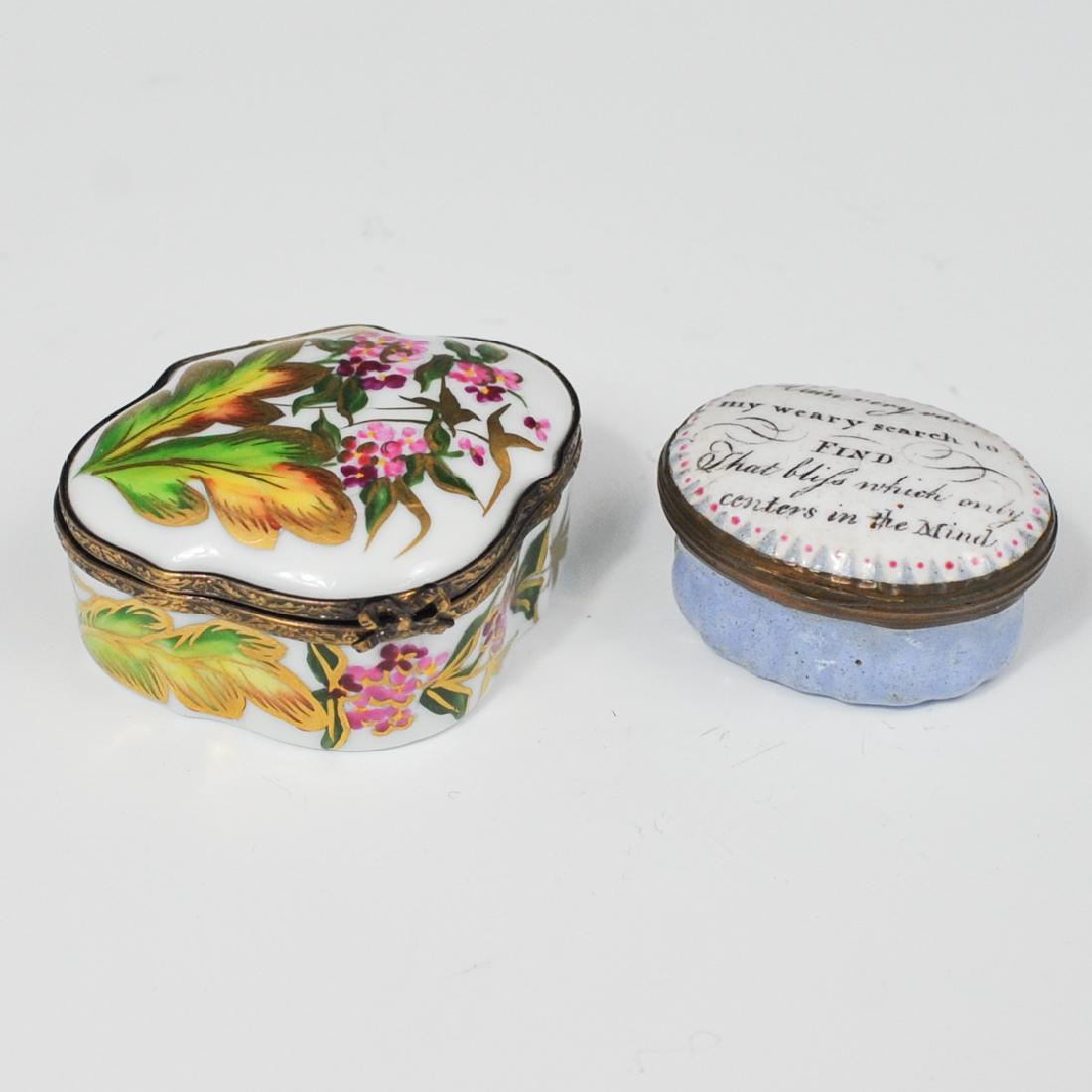 (2 Pc) Limoges Porcelain Trinket Boxes (1 of 3)