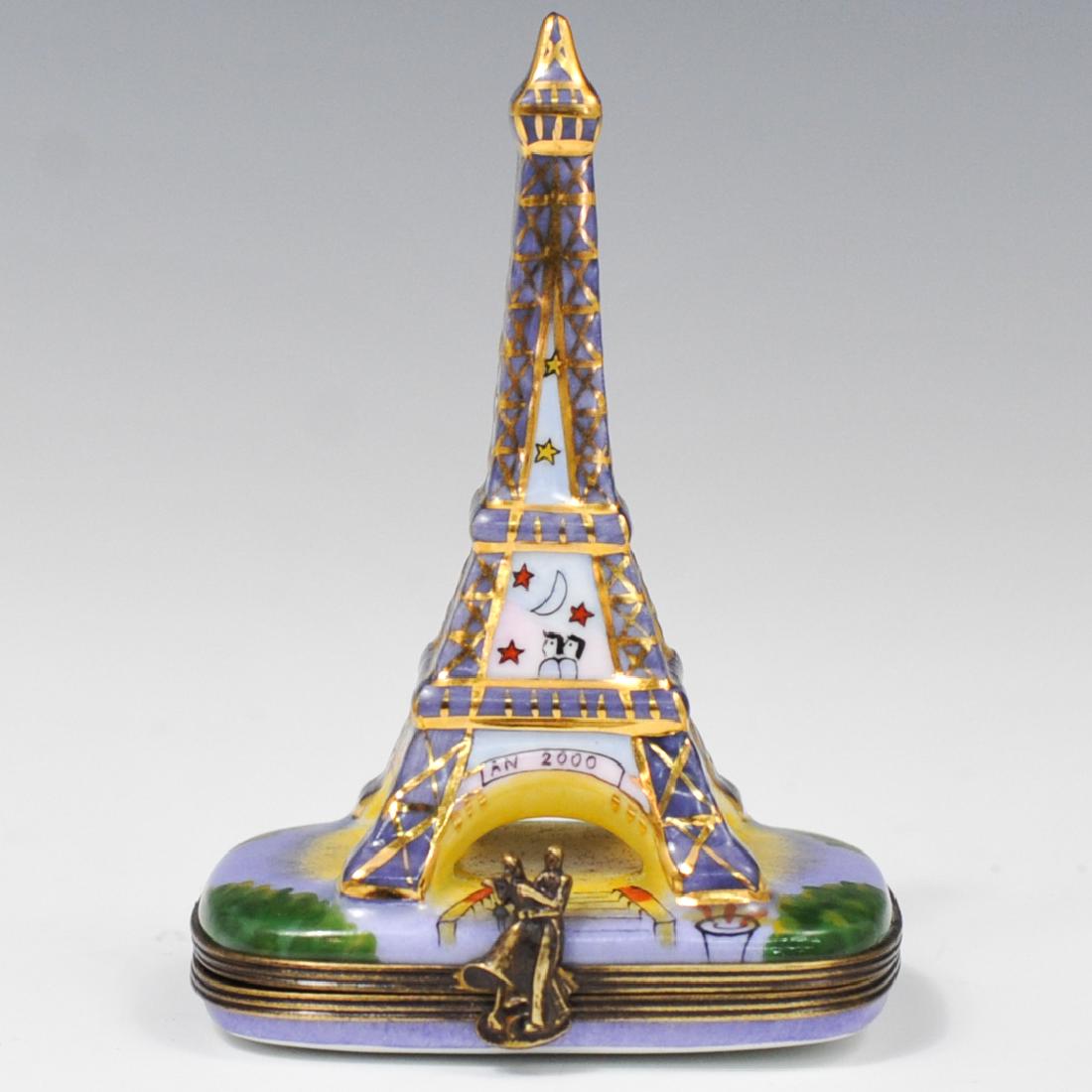 La Gloriette Limoges "eiffel Tower" Needle Box
