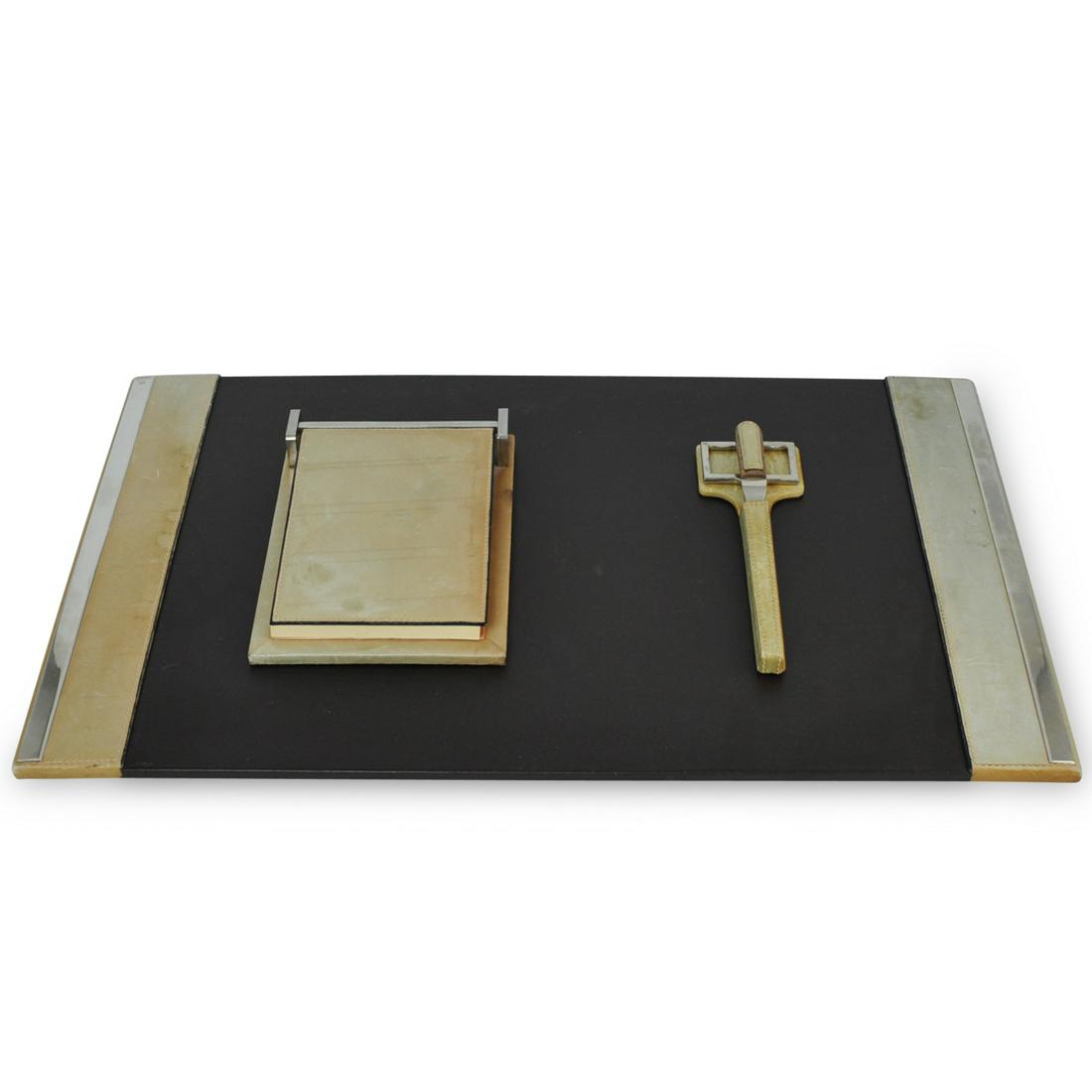 4 Pc Mark Cross Leather Desk Set Aug 13 2019 Akiba Antiques