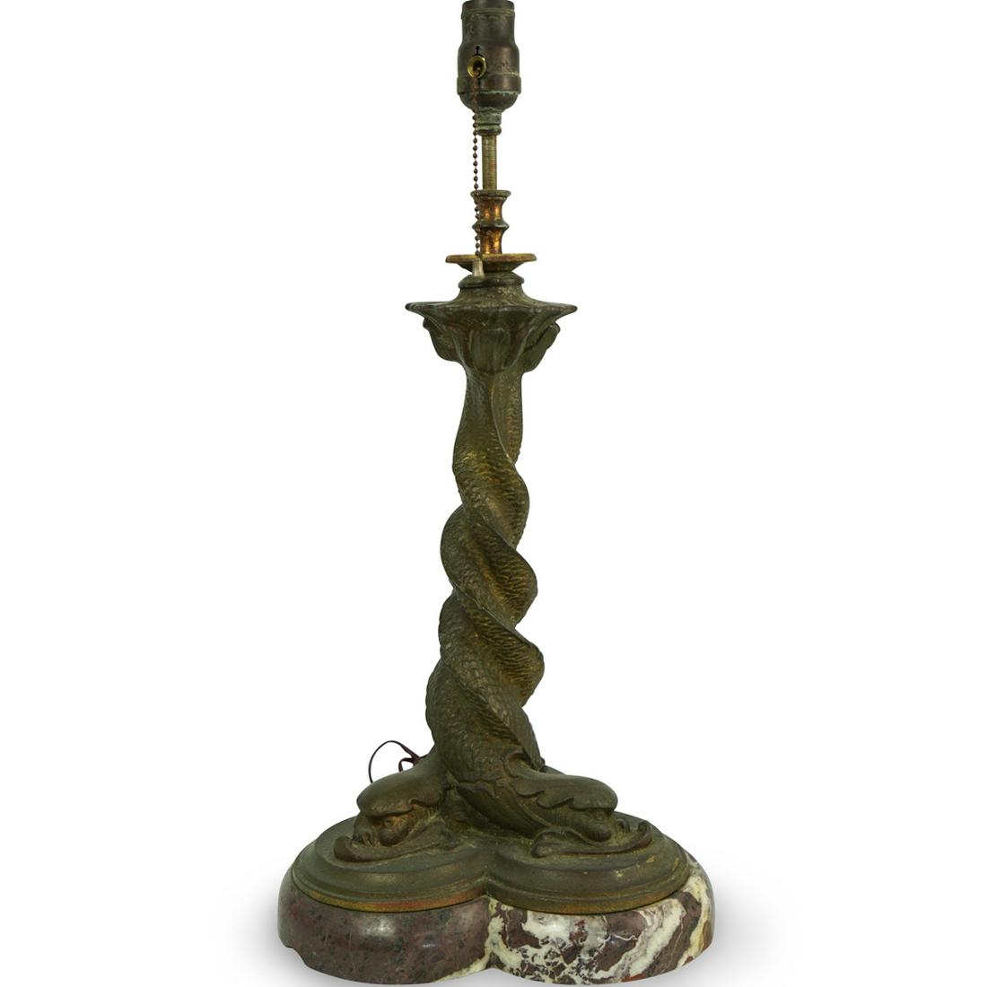 Bradley and Hubbard Style Bronze Table Lamp (1 of 4)