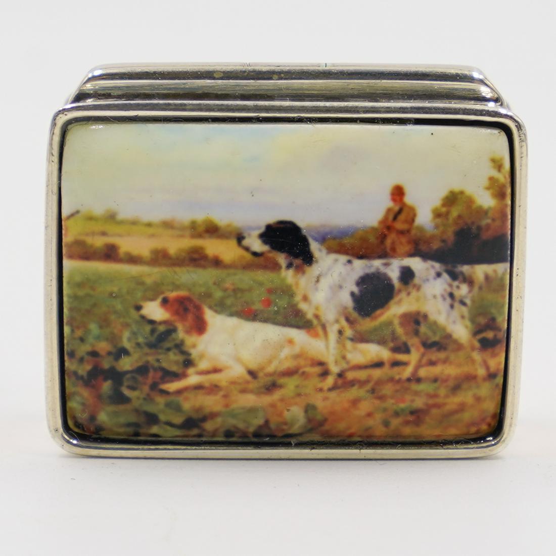 Sterling Silver And Enamel Pill Box (1 of 2)