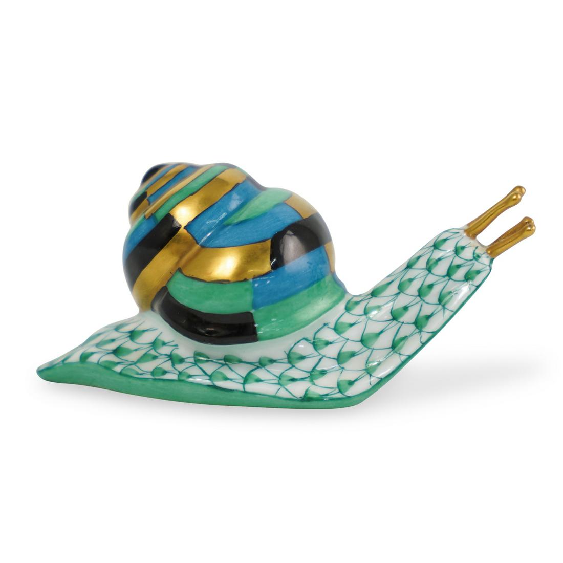 Herend Porcelain Fishnet Snail (1 of 3)