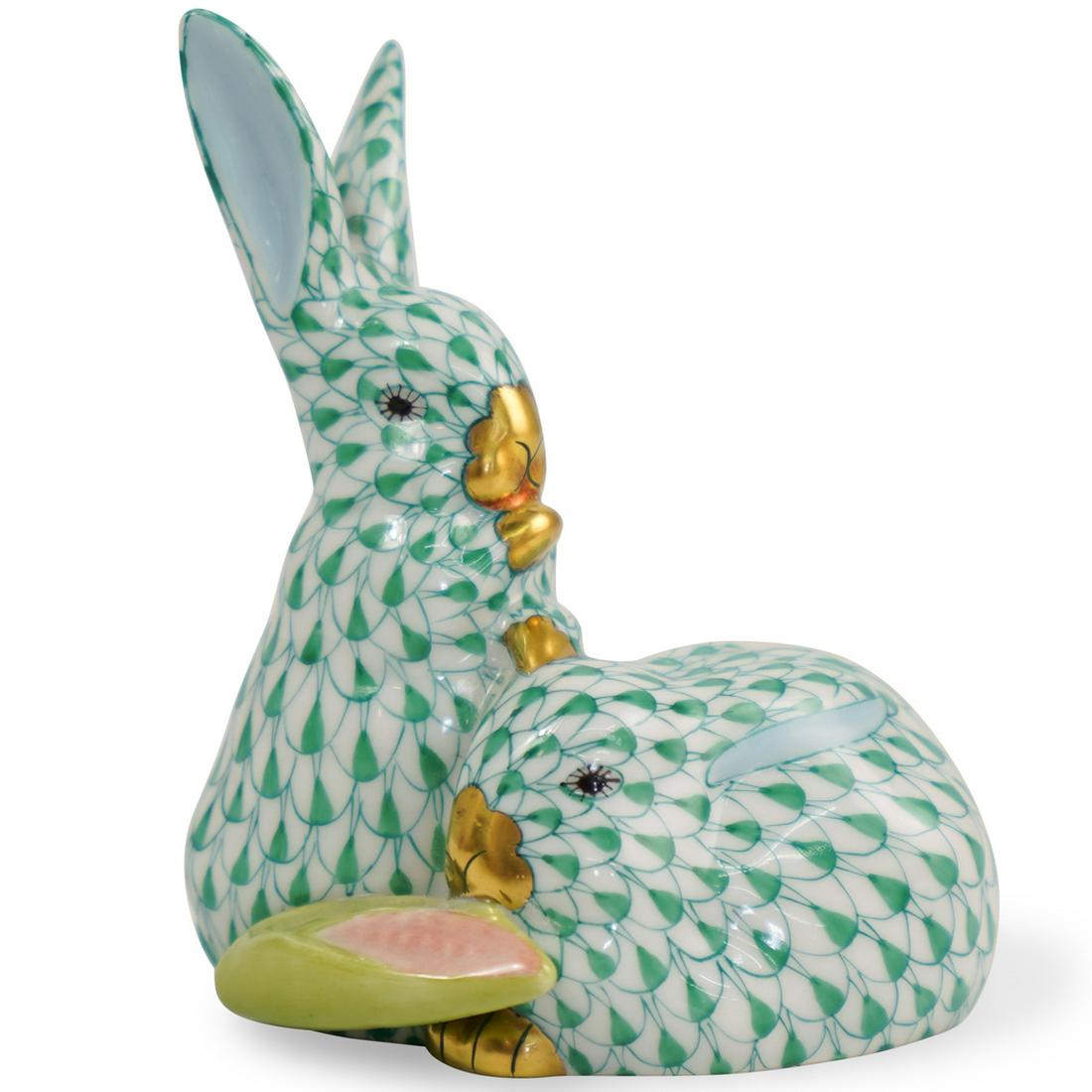 Herend Porcelain Fishnet Rabbits (1 of 3)
