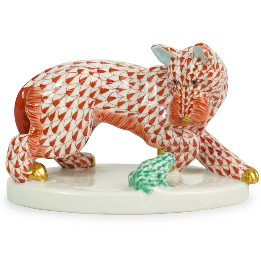 Herend Fishnet Yorkshire and Frog (1 of 4)