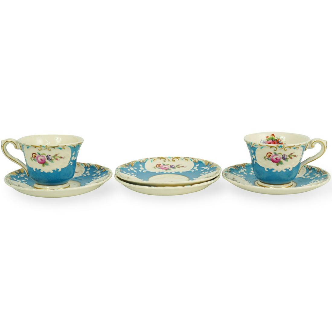 (4 Pc) George Jones & Sons Ceramic Teacups (1 of 4)