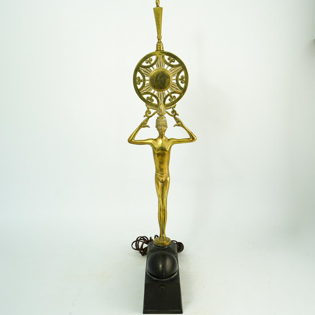 Gilt Bronze Art Deco Lamp (1 of 5)
