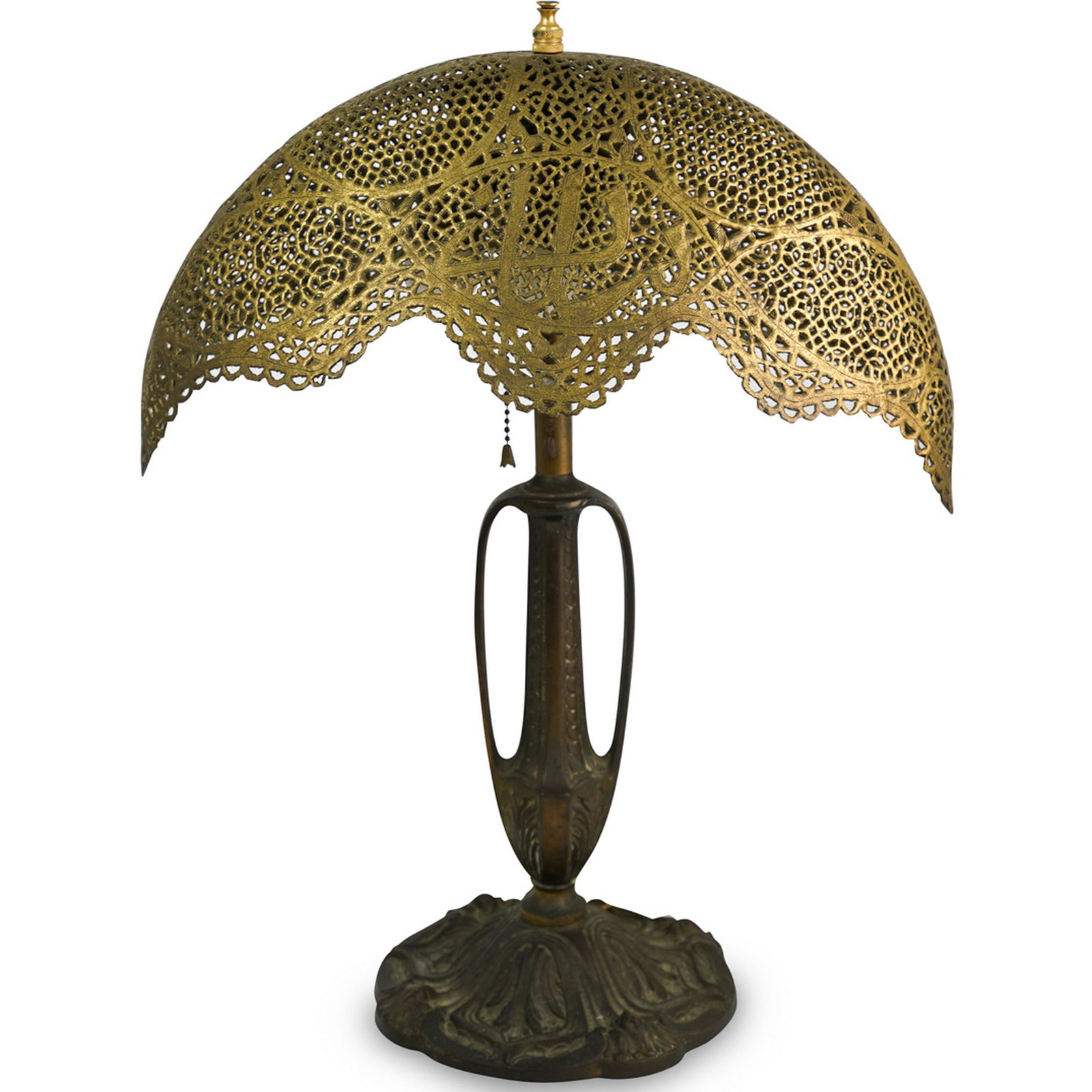 Bronze Art Nouveau Table Lamp (1 of 7)