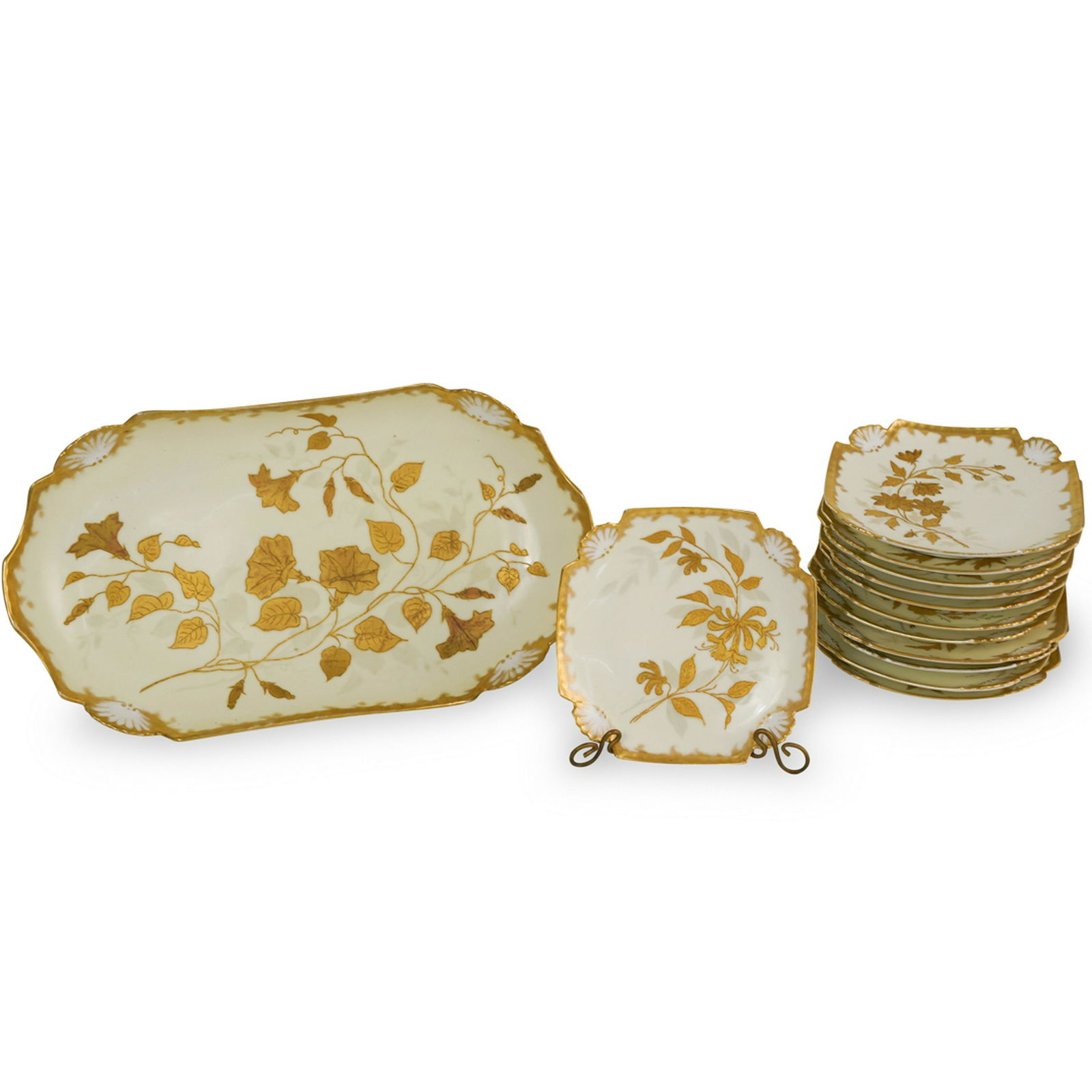 (13 Pc) Porcelain Dessert Plates (1 of 4)