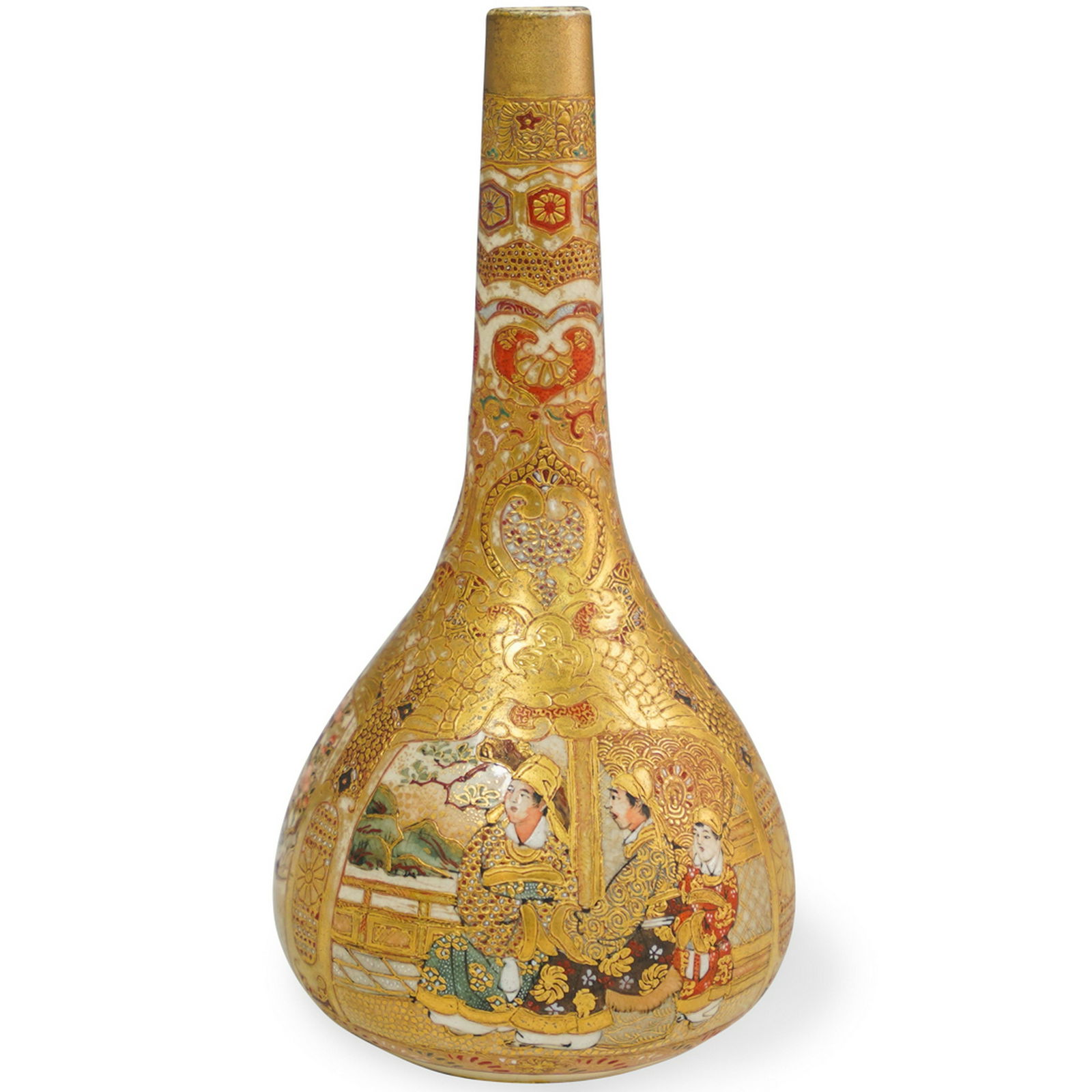 Antique Japanese Satsuma Vase (1 of 6)