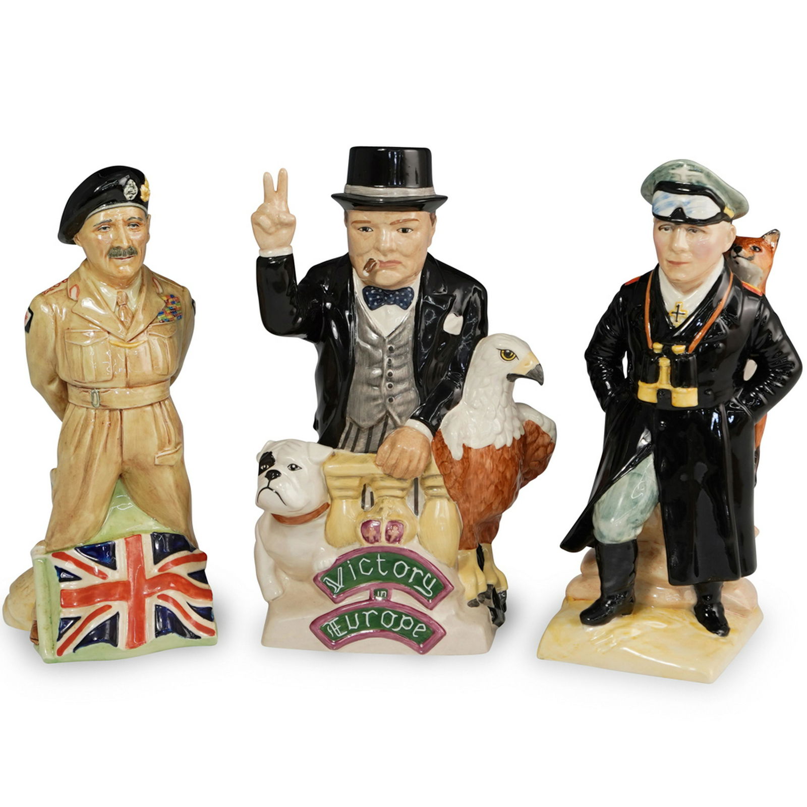 (3 Pc) Kevin Francis Ceramic Toby Jugs (1 of 11)