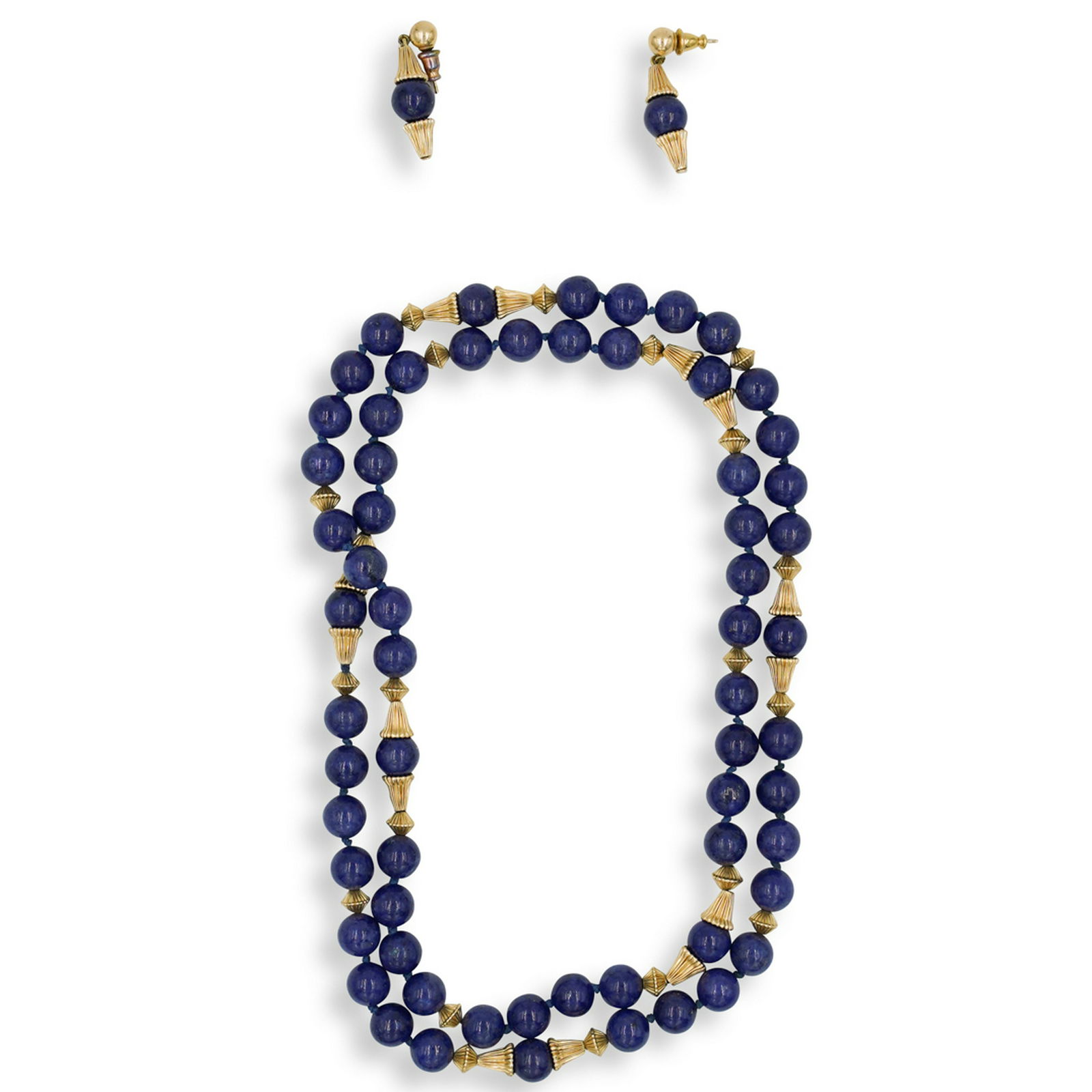 14k Gold and Lapis Beaded Set (1 of 3)