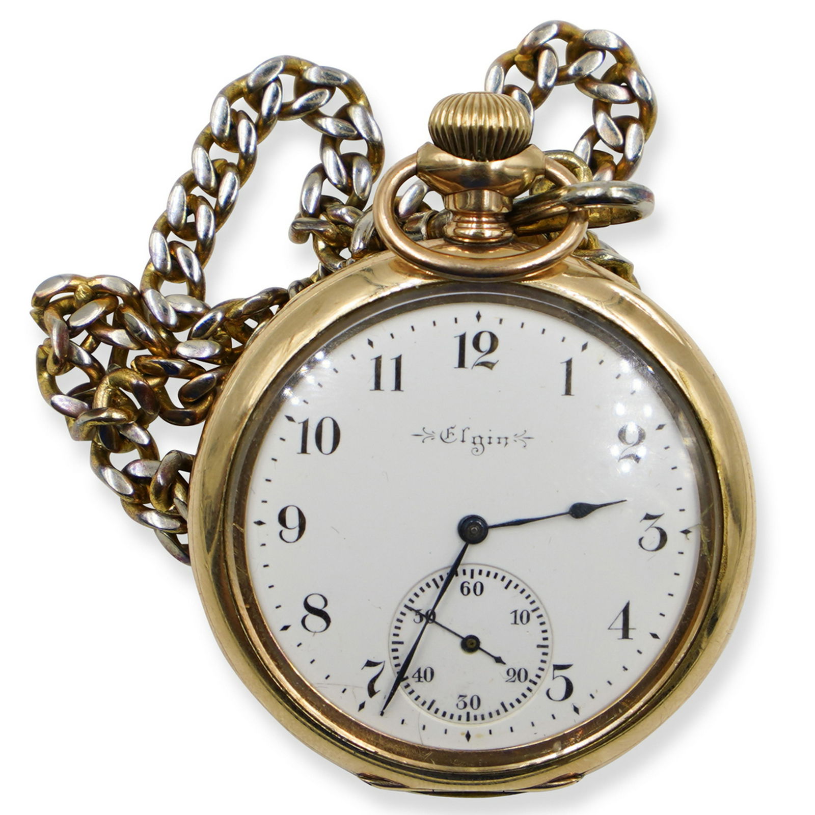 Elgin Gold Plated Pocket Watch (1 of 4)