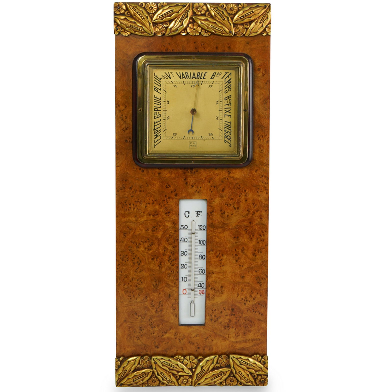French Carved Art Deco Barometer (1 of 3)