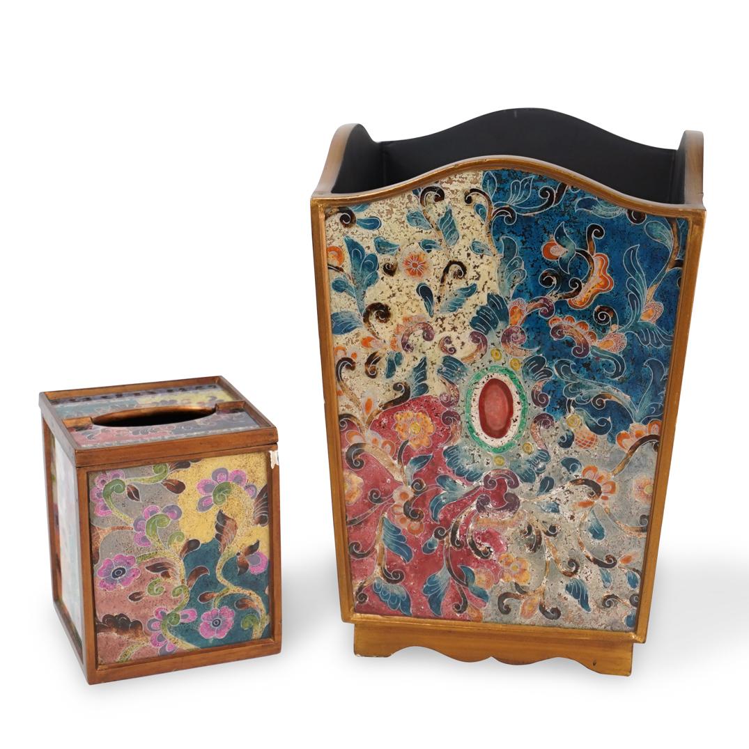 (2 Pc) Robert Weiss Reverse Painted Home Decor (1 of 6)