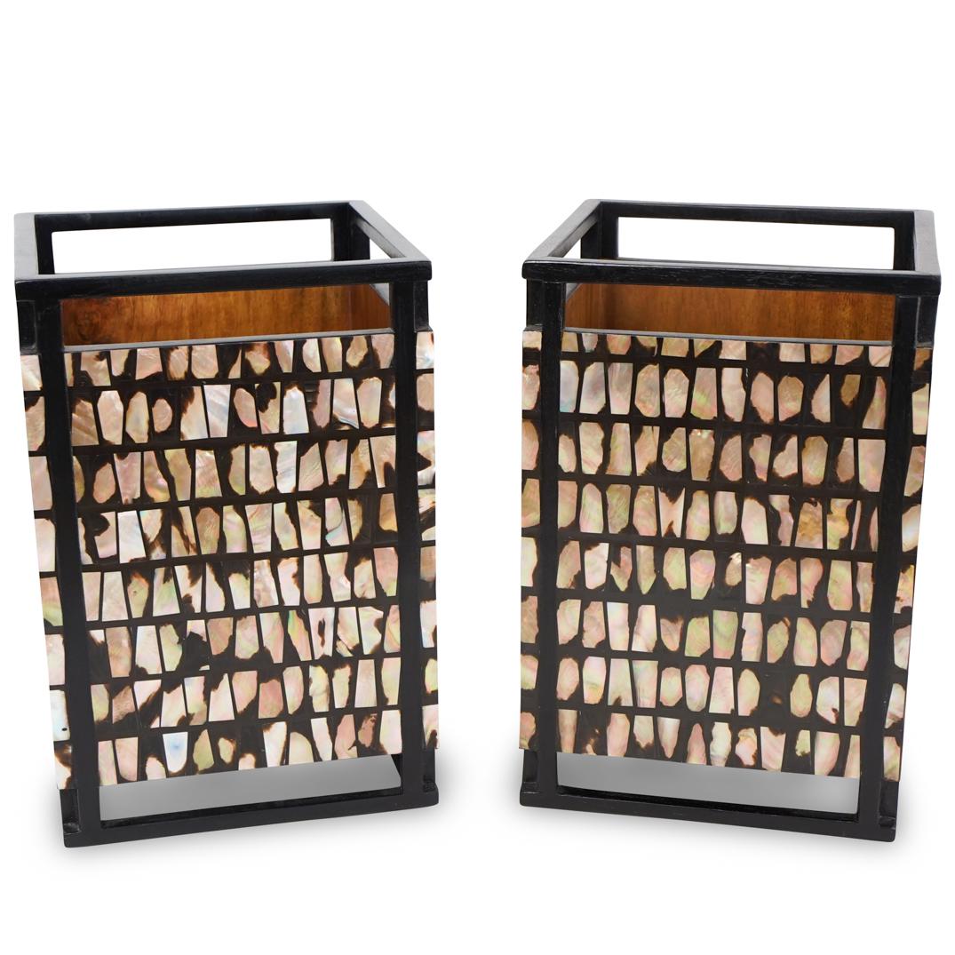 Pair of R and Y Augousti Waste Baskets (1 of 5)