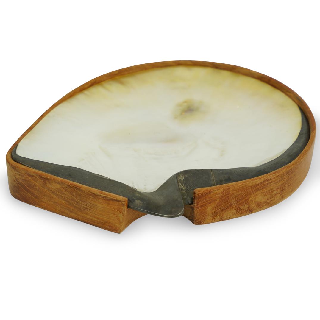Teak & Mother of Pearl Shell Tray (1 of 2)
