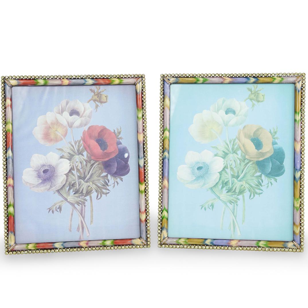 (2 Pc) Jay Strongwater Enamel Picture Frames (1 of 4)