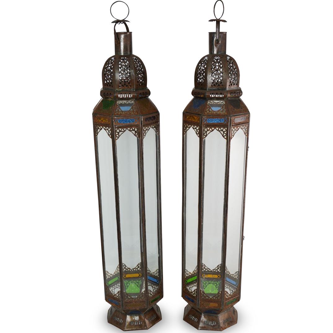 Pair of Moroccan Hanging Lanterns (1 of 5)