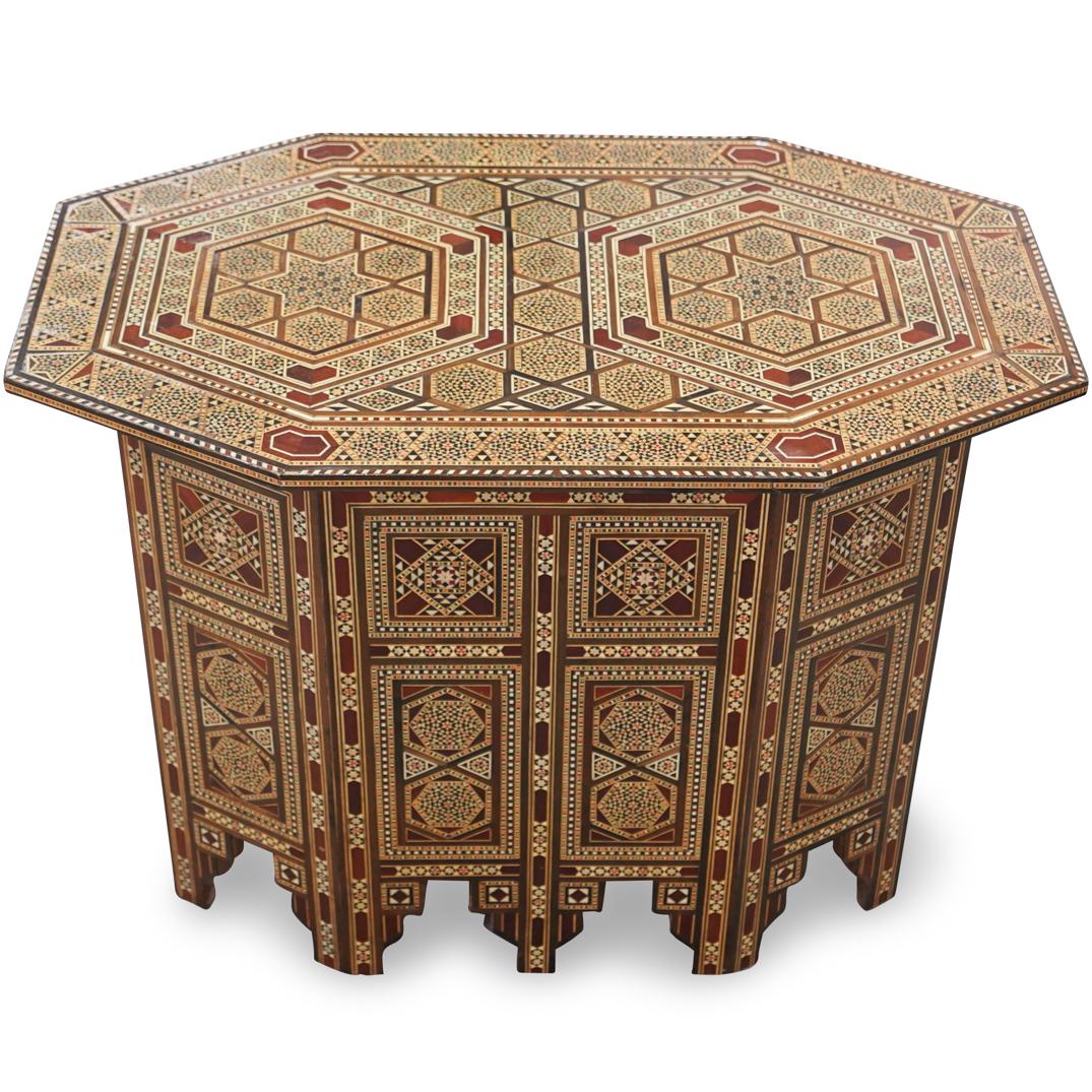 Moroccan Marquetry Side Table (1 of 4)