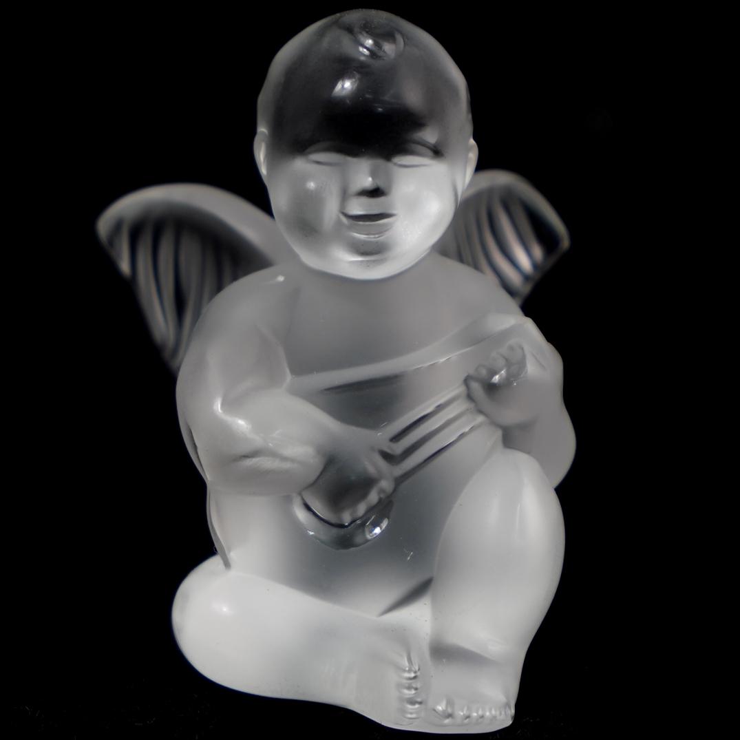 Lalique Crystal Cherub Figurine (1 of 3)