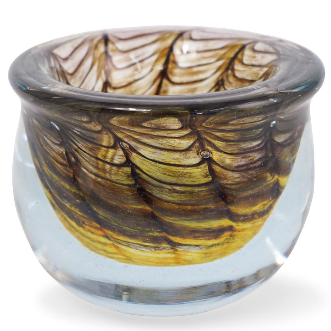 Signed Vintage Hand Blown Bowl (1 of 4)