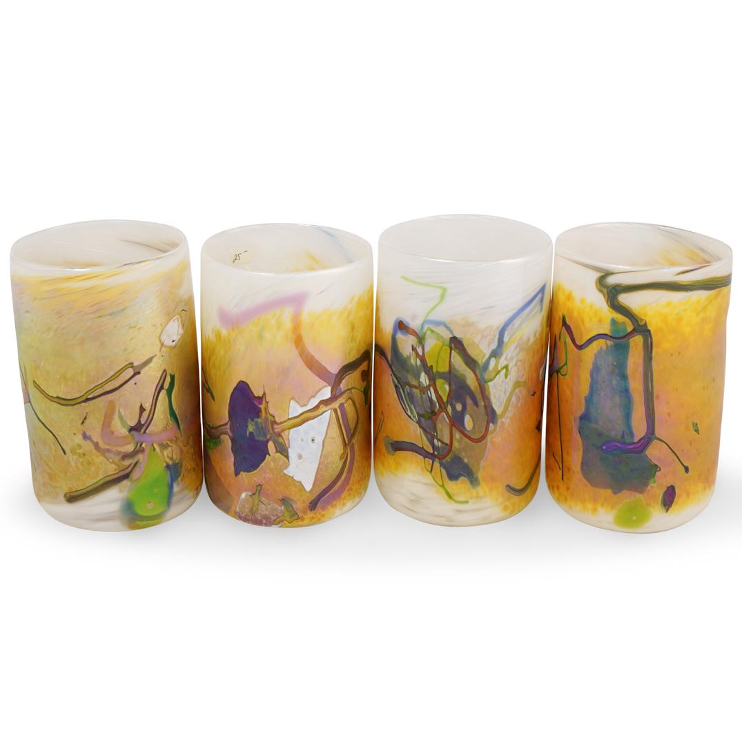 (4 Pc) Set Of Murano Glasses (1 of 4)
