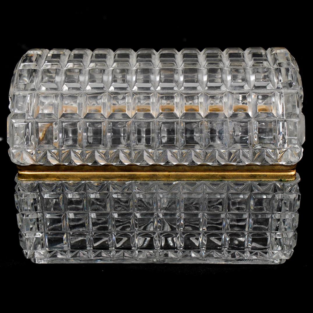 Cut Crystal and Gilt Bronze Lidded Box (1 of 3)