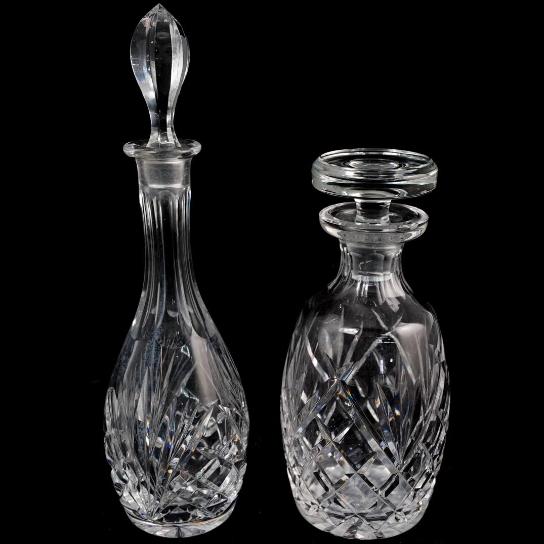 (2 Pc) Cut Crystal Decanters (1 of 3)