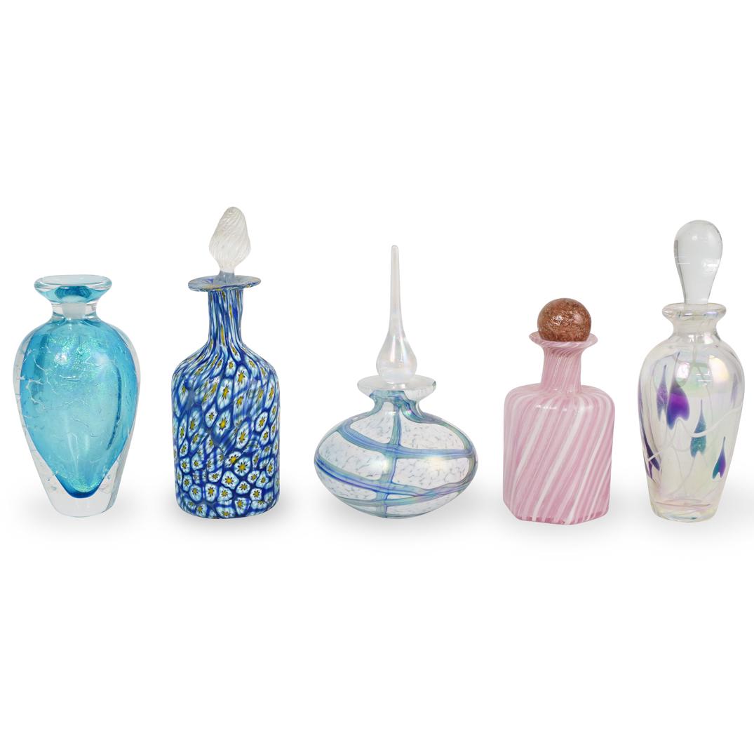 (5 Pc) Studio Art Glass Perfume Bottles (1 of 4)