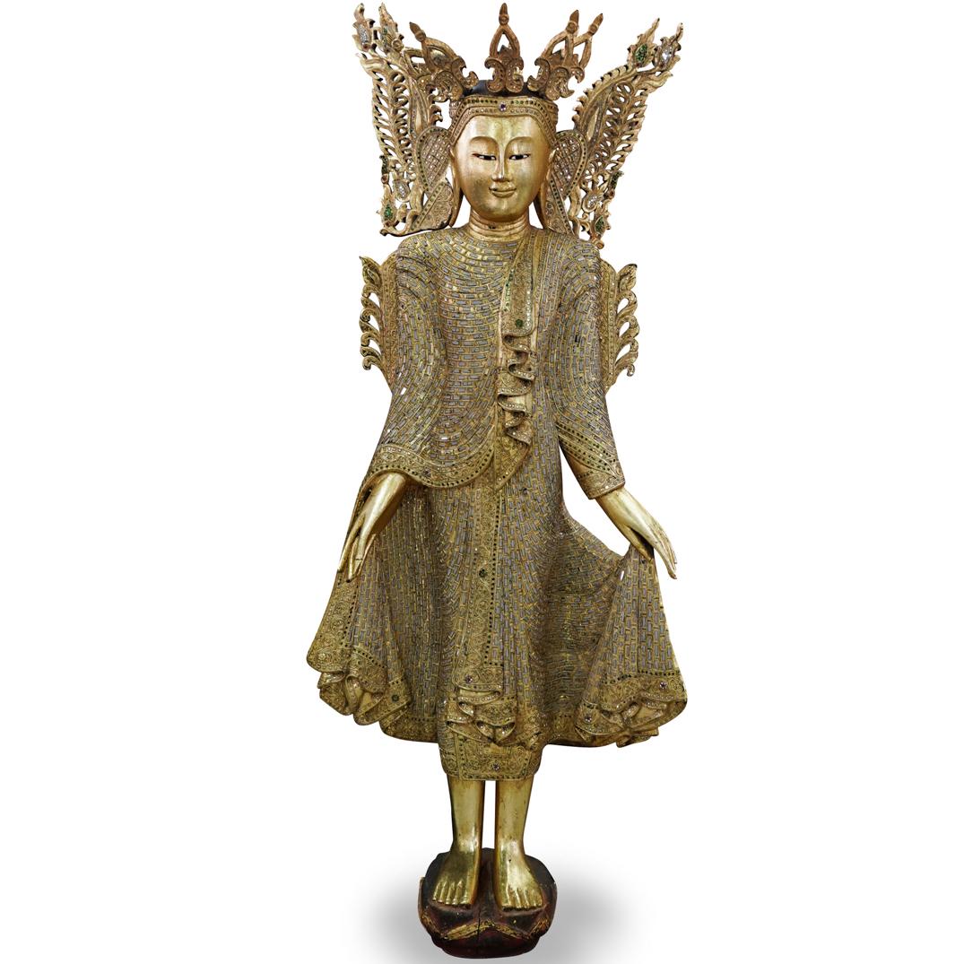 Giltwood Standing Buddha (1 of 8)