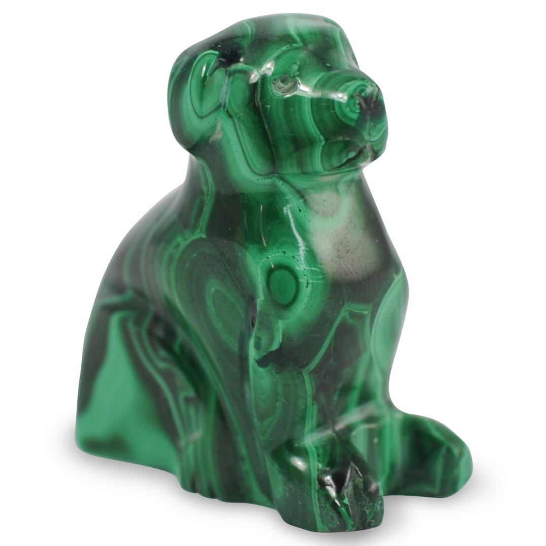 A Chinese Malachite Carved Dog (1 of 2)