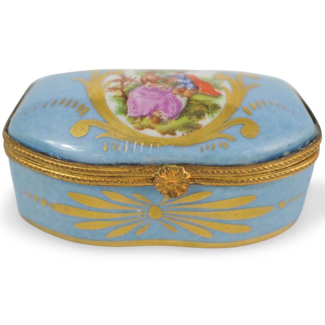 Continental Hand Painted Trinket Box (1 of 4)
