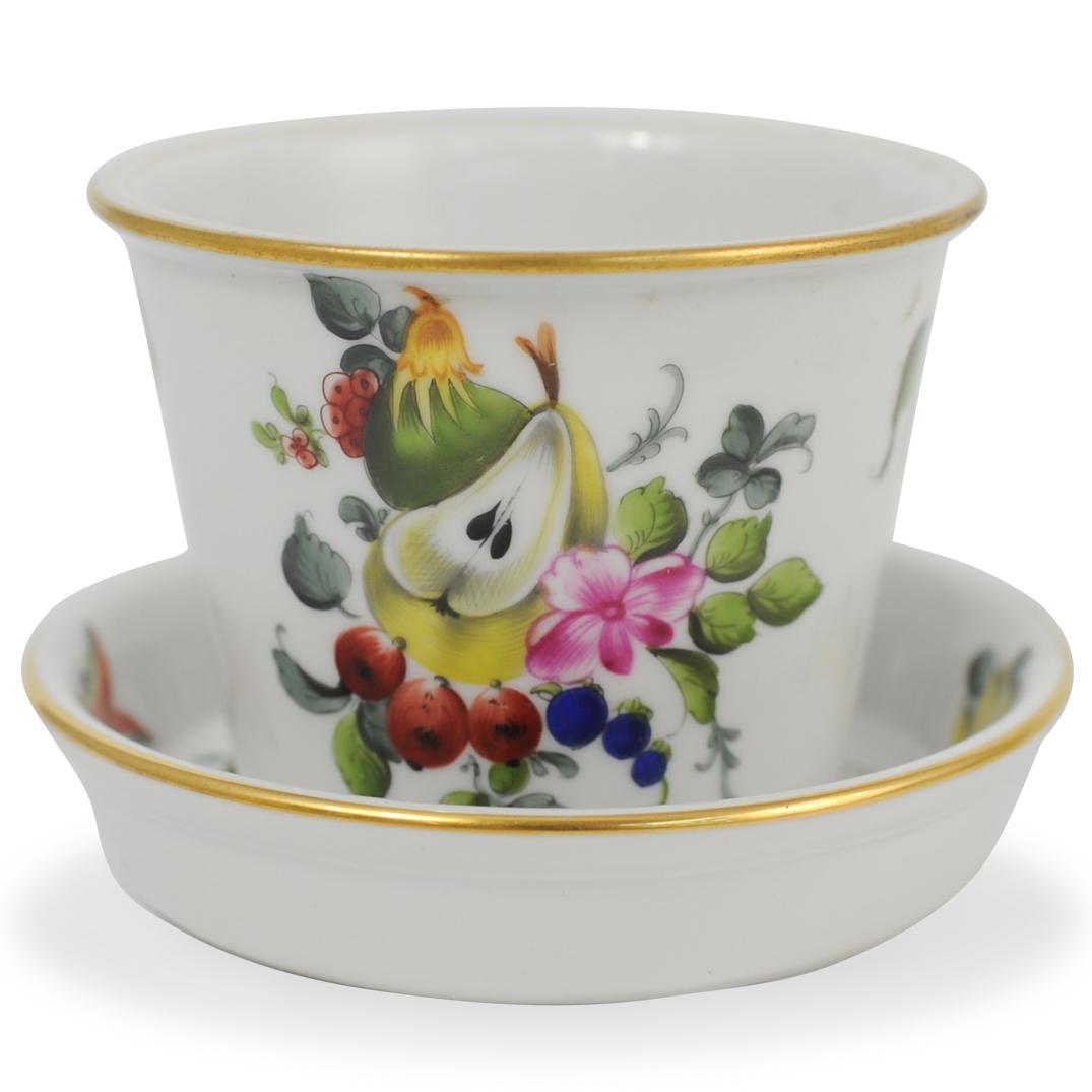 (2 Pc) Herend "Fruits & Flowers" Porcelain Cup (1 of 4)
