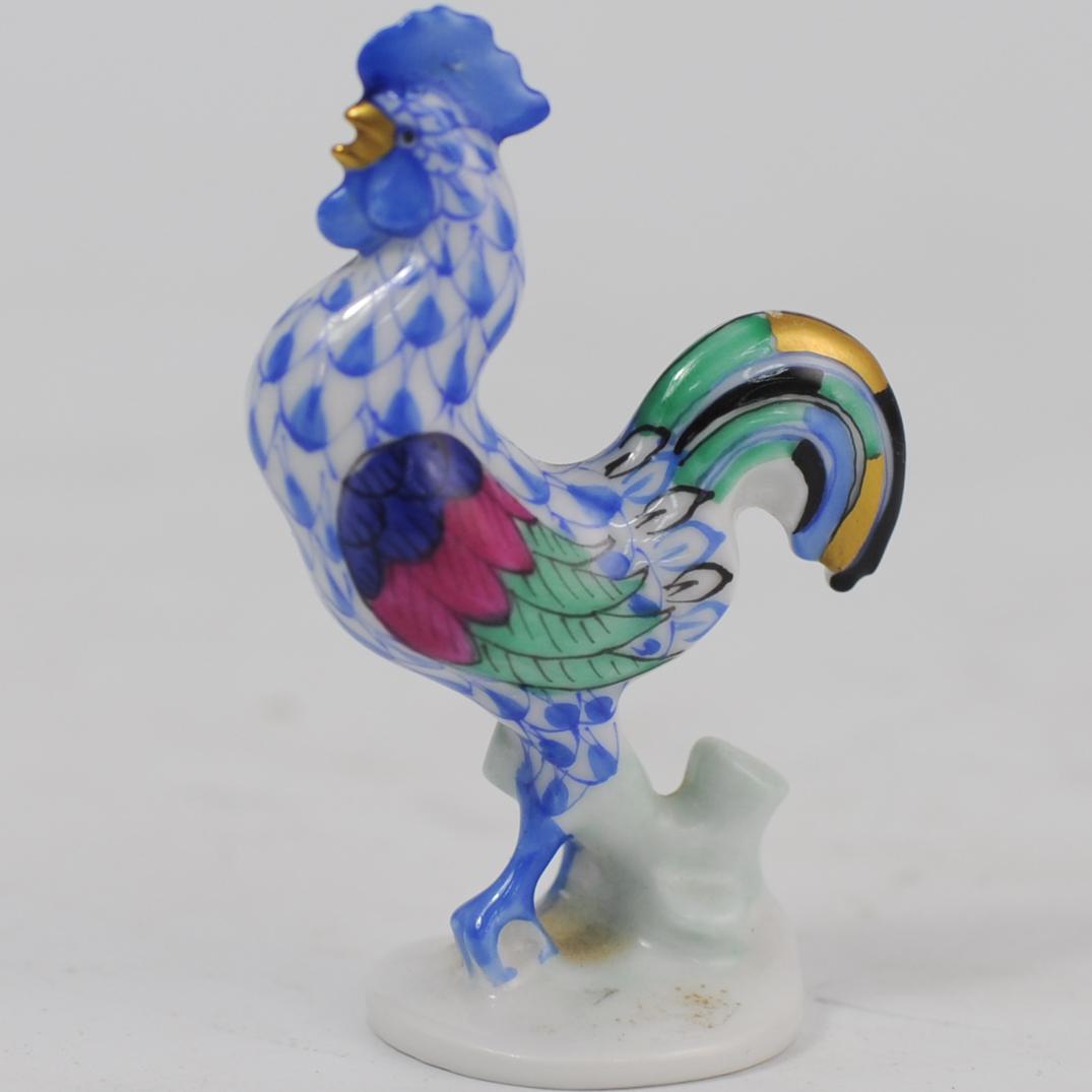 Herend Fishnet Porcelain Rooster (1 of 3)