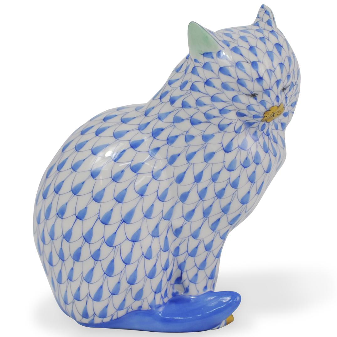 Herend Porcelain Fishnet Cat (1 of 3)