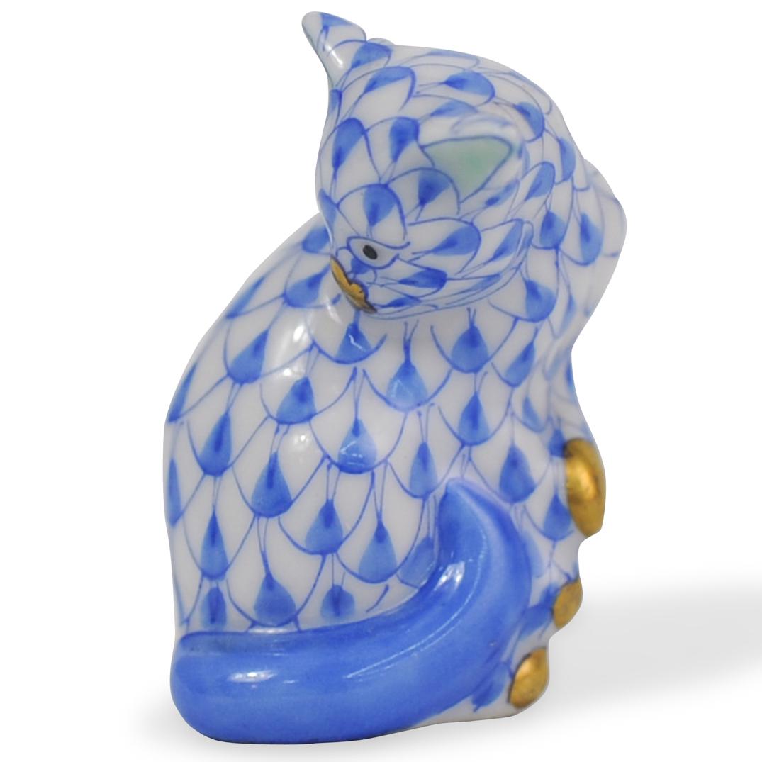 Miniature Herend Fishnet Porcelain Cat (1 of 3)
