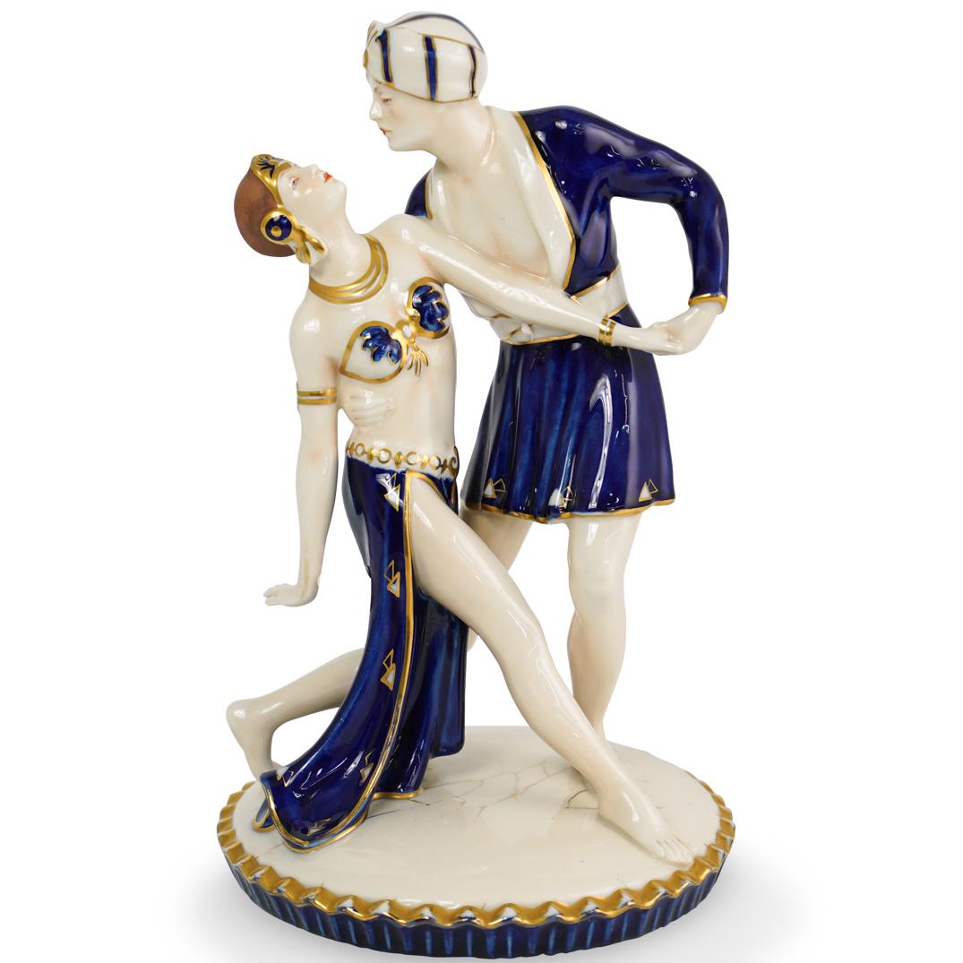 Royal Dux Art Deco Figural Group (1 of 5)