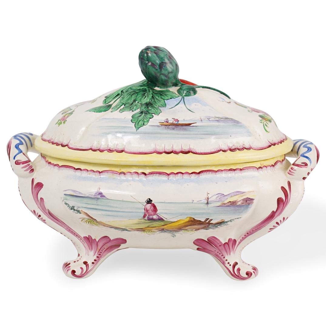 Veure French Faience Hand Painted Tureen (1 of 6)