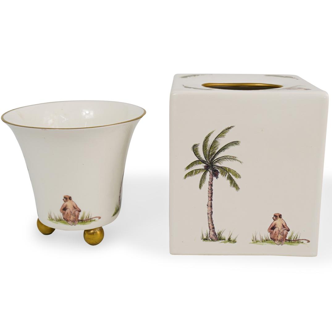 (2 Pc) English Porcelain Bathroom Set (1 of 4)